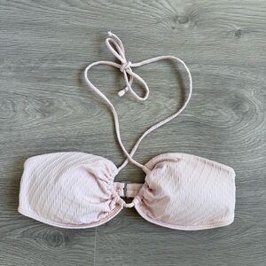 Abercrombie & Fitch Soft Pink Upside-Down Triangle Bandeau Bikini Top
